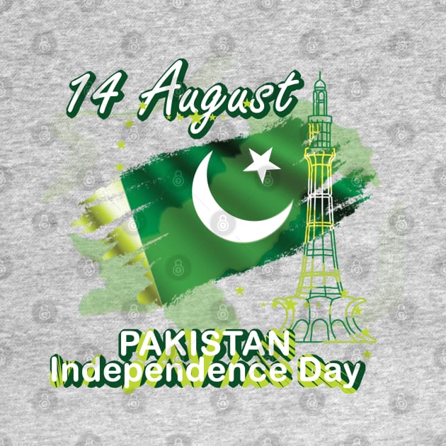 14 August - Pakistan Independence Day Active T-Shirt by 1Nine7Nine